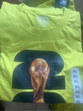 Neon Yellow Graphic FIFA World Cup 2026 Trophy Tee